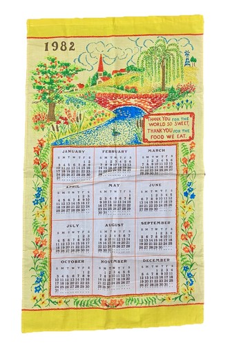 Vtg 1982 calendar tea - vtg,