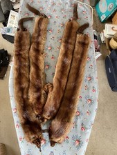 Vintage Stole Cape Shawl Scarf Wrap Dark Choc Brown, Real Fur