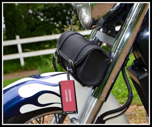 Leather fork bag rec simple - leather,