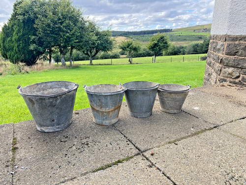 Vintage galvanised bucket - 4,