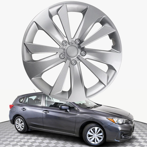 Silver hub cap wheel - hub,