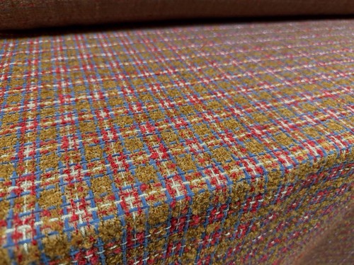 Metallic wool bouclé fabric - wool,
