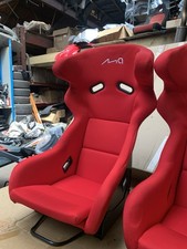 2X Large Bucket Seats Red Fits Universal Cars with Runners Seats