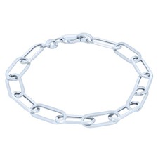 10k White Gold 6mm Paperclip