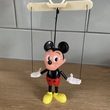 Vintage Mickey Mouse Walt Disney Productions Marionette Puppet Plastic, 5”, HK