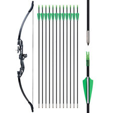 Archery 20-55lbs 53" Takedown Recurve Bow Beginner Hunting Practice Carbon Arrow