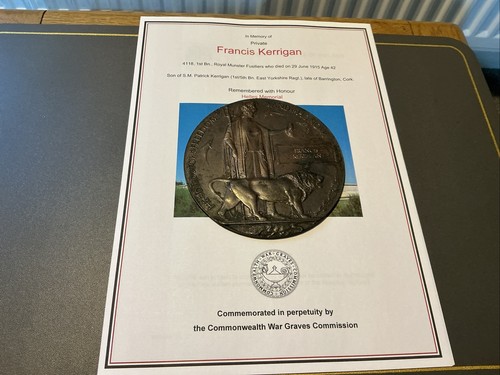 Ww1 memorial plaque francis - plaque,
