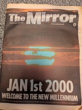 DAILY MIRROR NEWSPAPER 1st JAN 2000 MILLENNIUM EDITION SOUVENIR NEW YEAR SUNRISE