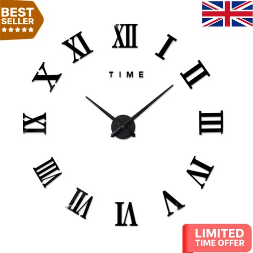 Large black roman numerals - black,