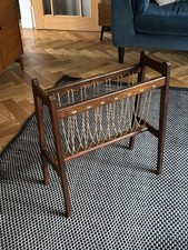 Elegant Vintage Oak Magazine Rack