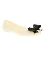 Womens Ted Baker Thuja Jelly Pump Cream/black Pvc Flats