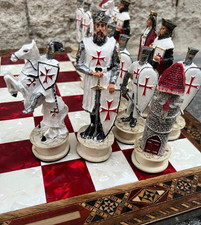 Large crusaders chess set - chess,