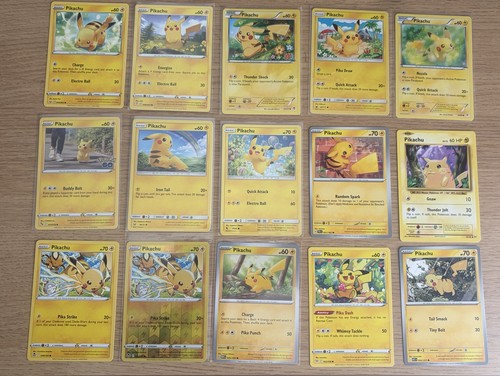 Pikachu pokémon cards - 15,