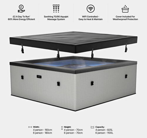 Person foam hot tub 160cm - foam,