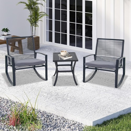 Domi piece wicker rocking - wicker,