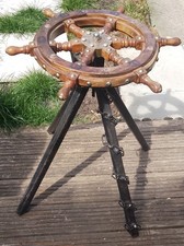 Vintage Ships Wheel And Anchor