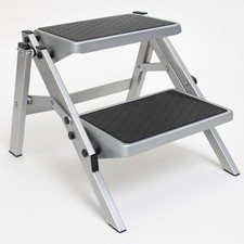 Folding aluminium double step - double,