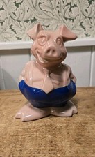 RARE Prototype NatWest - Maxwell -  Ceramic Piggy Bank Pig Family. Wade England.