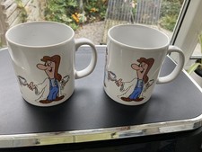 Two Tetley Tea Folk  Collectable Novelty Mugs