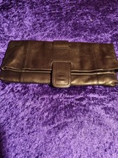 Faith Black Leather Folding Clutch Bag Gorgeous