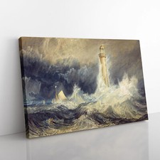 Bell Rock Lighthouse By Joseph Mallord William Turner Canvas Wall Art Print