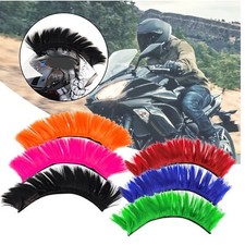 Motorcycle Adhesive Helmet Mohawk Hair Patches Skinhead Costumes Punk Wig Gift~~