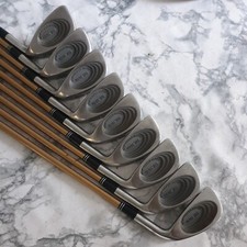 RARE SET OF NICK FALDO 'THE 116TH BRITISH OPEN CHAMPION' IRON SET, RIGHT HANDED