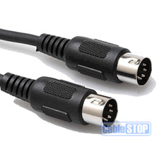 5 PIN MIDI DIN MALE PLUG to PLUG CABLE 75cm 1m, 1.2m, 1.5m, 2m, 2.5m, 3m, 5m, 6m