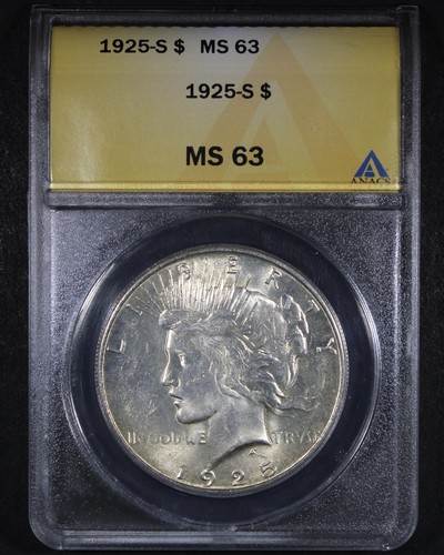 1925 peace dollar 1 - dollar, anacs