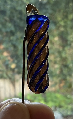 Antique victorian twisted - twisted, blue