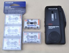 NEW OLYMPUS  PEARLCORDER S711 Micro Cassette Voice Recorder Dictaphone + 5 Tapes