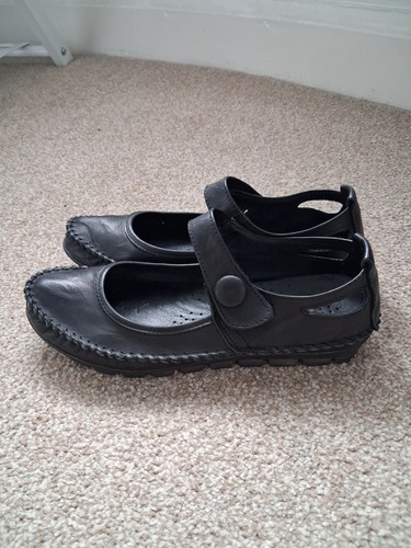 Pavers black leather shoes - black,