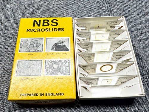 Vintage nbs microscope - microscope, slides