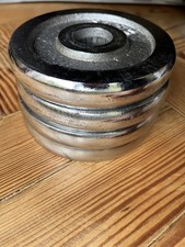Chromed Iron weight Plates - 4 x 1.25kg York fit 1” barbell dumbbells