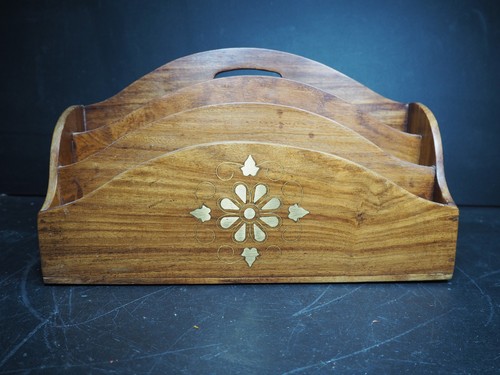 Vintage wooden letter rack - vintage,