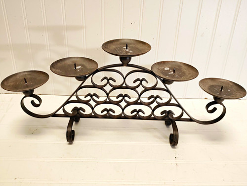 Vintage wrought iron pillar - wrought, 5