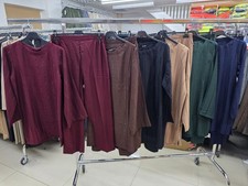 Pakistani style Modest Coordset Dhanak Fabric with Velvet strips