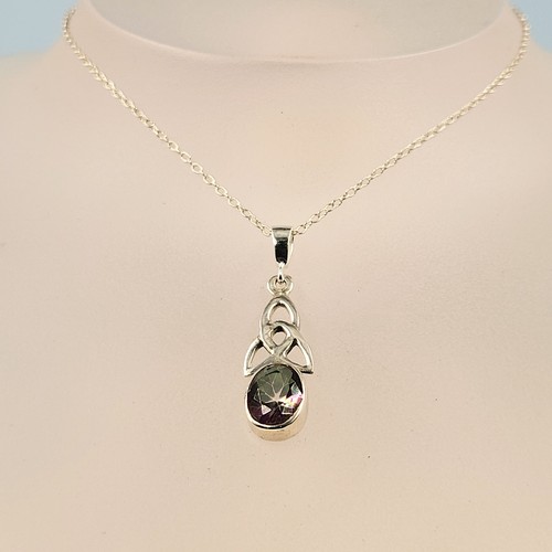 Mystic topaz silver necklace - mystic,