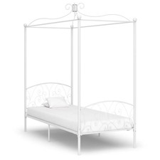 WALPLUS Canopy Bed Frame White