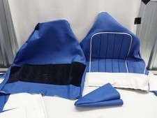 New blue vinyl seat - vinyl,