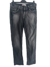 Levis Y2K Ladies 570 Straight Fit Low Waist Washed Black Denim Waist 29 L 31