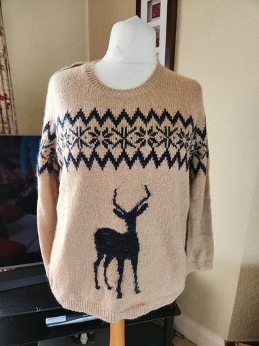 Caramel stag christmas jumper - stag,