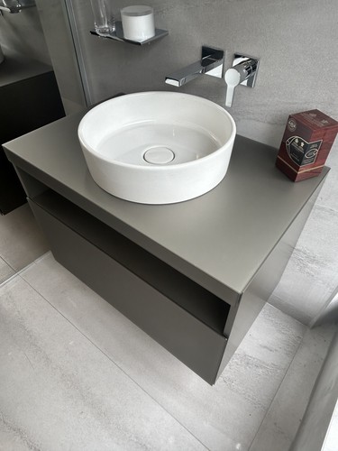 Keuco 800mm inox vanity - inox, unit