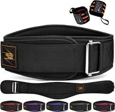 EVO Fitness Weight Lifting Belt AUTO LOCK 6.5” Neoprene Padded Bodybuilding