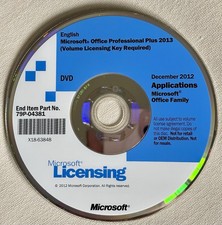 Media 2013 M/S Office Pro +, Web Apps, Key Management. 79P-04381    79P-04448