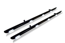 Black Stainless Steel Side Bars + White LEDs To Fit Citroen Berlingo 2016-2019