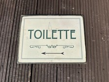 Antique Toilet Sign Metal “Toilette”