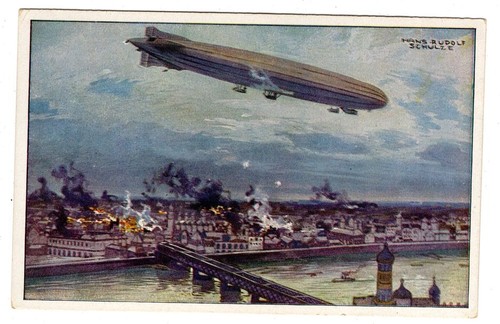 Zeppelin air mail cover - mail, ak