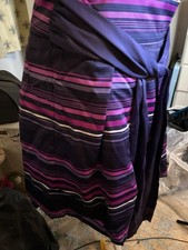 Beautiful Monsoon Fusion Striped Pleated Short Skirt With Net Underskirt Size 16