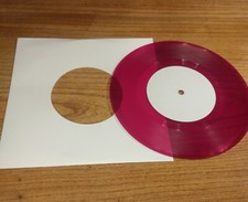 Lathe cut Vinyl Record 7" Red